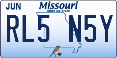 MO license plate RL5N5Y