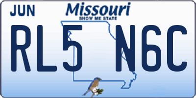 MO license plate RL5N6C
