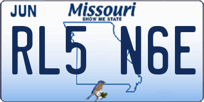 MO license plate RL5N6E