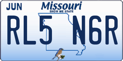 MO license plate RL5N6R