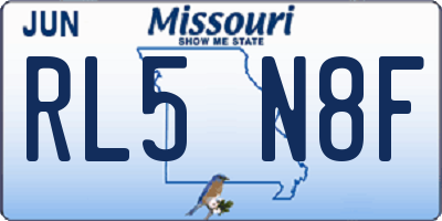 MO license plate RL5N8F