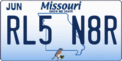 MO license plate RL5N8R