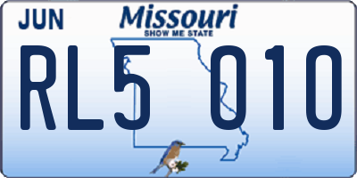 MO license plate RL5O1O