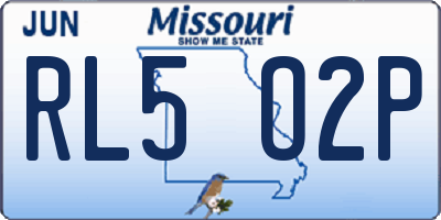 MO license plate RL5O2P