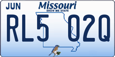 MO license plate RL5O2Q