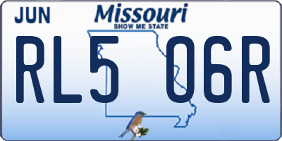 MO license plate RL5O6R