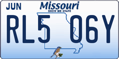 MO license plate RL5O6Y