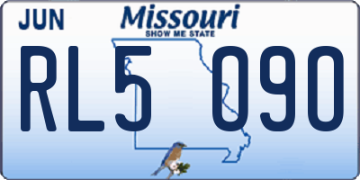 MO license plate RL5O9O