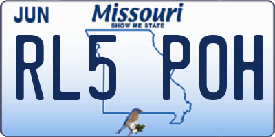 MO license plate RL5P0H