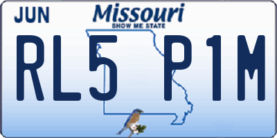 MO license plate RL5P1M