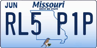 MO license plate RL5P1P