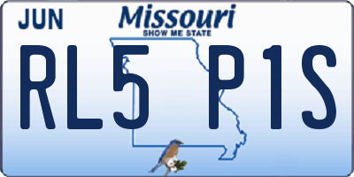 MO license plate RL5P1S