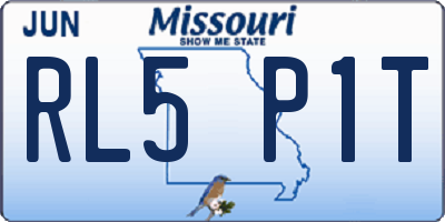 MO license plate RL5P1T