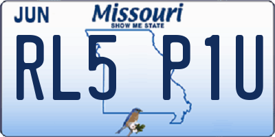 MO license plate RL5P1U