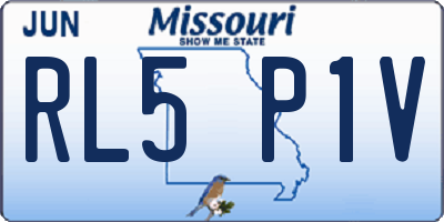 MO license plate RL5P1V