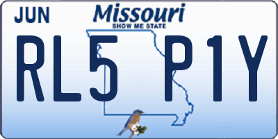 MO license plate RL5P1Y