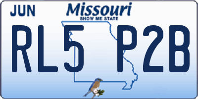 MO license plate RL5P2B