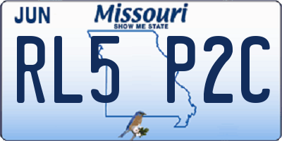 MO license plate RL5P2C
