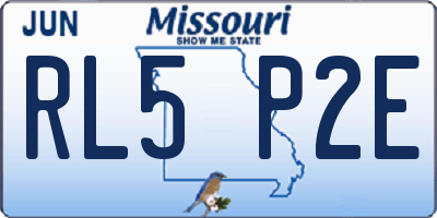 MO license plate RL5P2E