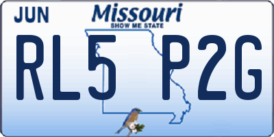 MO license plate RL5P2G