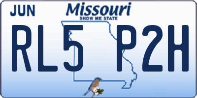 MO license plate RL5P2H
