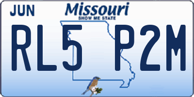 MO license plate RL5P2M