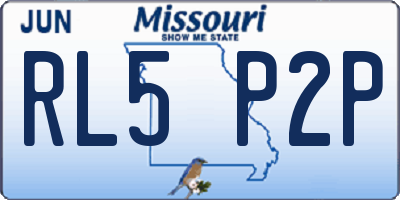 MO license plate RL5P2P