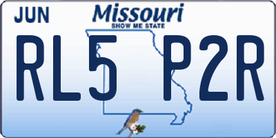 MO license plate RL5P2R