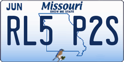 MO license plate RL5P2S