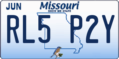 MO license plate RL5P2Y