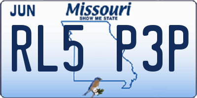 MO license plate RL5P3P
