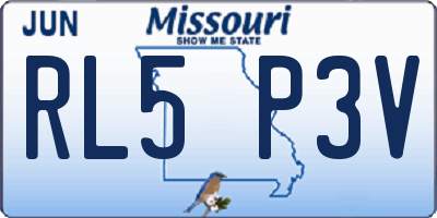 MO license plate RL5P3V