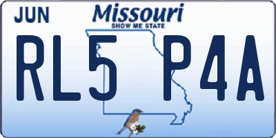 MO license plate RL5P4A