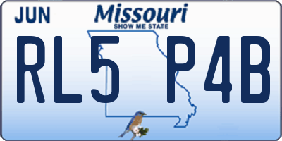 MO license plate RL5P4B