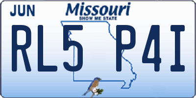 MO license plate RL5P4I