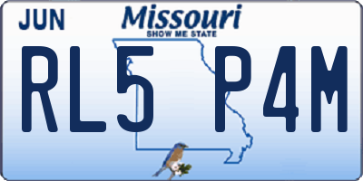 MO license plate RL5P4M