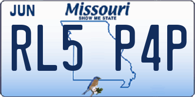 MO license plate RL5P4P