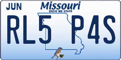 MO license plate RL5P4S