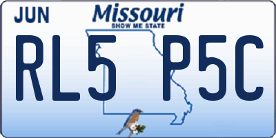 MO license plate RL5P5C