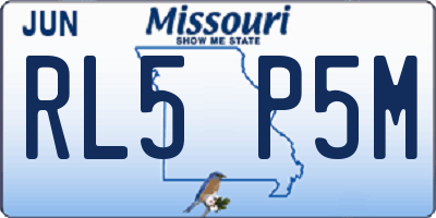 MO license plate RL5P5M