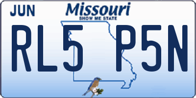 MO license plate RL5P5N