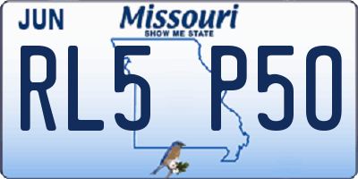 MO license plate RL5P5O