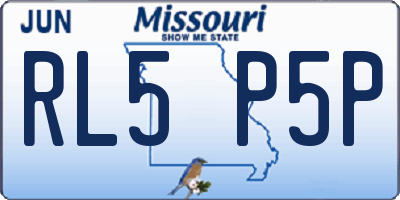 MO license plate RL5P5P