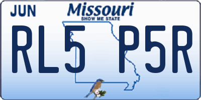 MO license plate RL5P5R