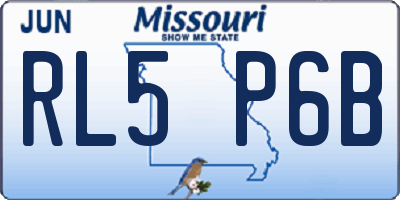MO license plate RL5P6B