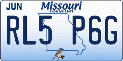 MO license plate RL5P6G