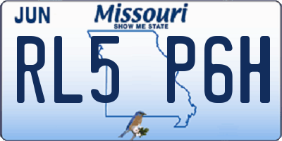 MO license plate RL5P6H