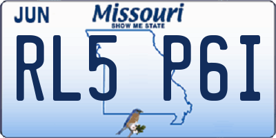 MO license plate RL5P6I