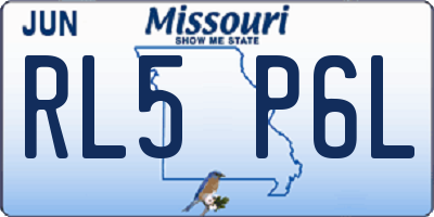 MO license plate RL5P6L