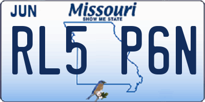 MO license plate RL5P6N